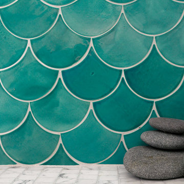 Sea Mist Moroccan Fish Scale Shower