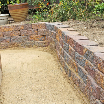 Decomposed Granite-DG walkway & a Paver retaining wall