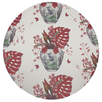 Monkey Small Jungle Rouge 16" Round Pebble Placemats, Set of 4