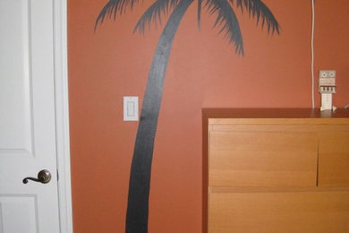 Inspiration for a tropical bedroom remodel in New York