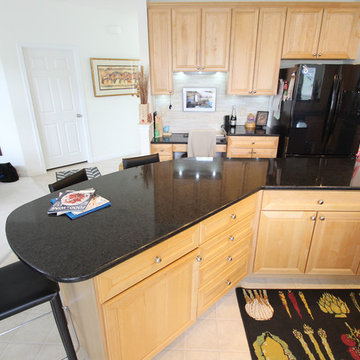 Cambria Edinburgh Countertops with No Grout Beige Tile ~ Copley, OH