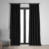 Signature Warm Black Blackout Velvet Curtain Single Panel, 50"x84"