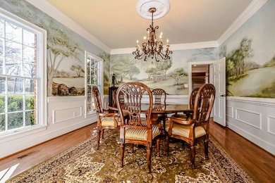 This is an example of a traditional dining room in Charlotte.