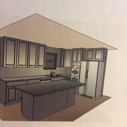 Kitchen remodel...relocating fridge with design issue.