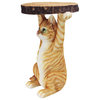 Design Toscano Tabby At Your Service Side Table