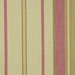 Charm Pink Hudson Yarn Dyed Irregular Striped Blackout Fabric - Fabric