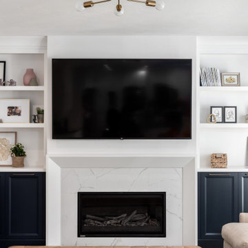 Addington Media Center and Fireplace Mantle