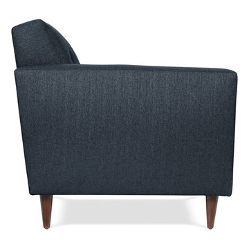Julia Mid-century Modern Reversible Sectional in Navy Blue