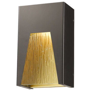 Z-Lite 561S Millenial 10" Tall LED Wall Sconce - Deep Bronze / Gold / Chiseled