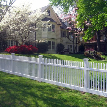 Beautiful White Wood Picket Fence