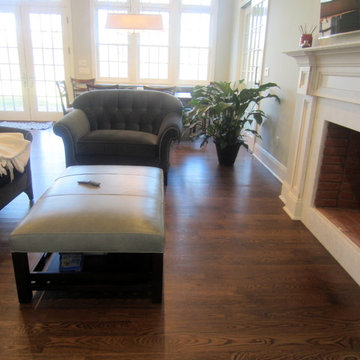 LOCUST VALLEY: 4" SELECT WHITE OAK SUPPLY/INSTALL & FINISH W DARK WALNUT/TRAFFIC