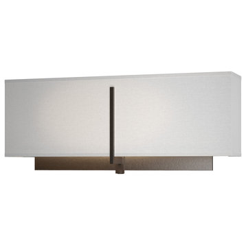 Exos Square Sconce, Oil Rubbed Bronze, Light Grey Shade