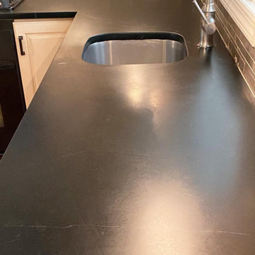Refinishing job. P.A. Soapstone Counter-top refinishing