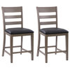 CorLiving New York Counter Height Dining Chair, Set of 2