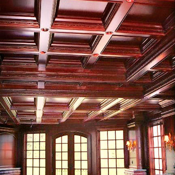 Built-in Lighting to Highlight Millwork in Coffered Ceiling
