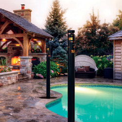 DecorPro 4'' x 56'' Skyline Torches Black Fireburner D10015 - Indoor Fireplaces
