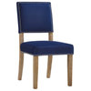 Oblige Dining Chair Wood Set of 2, Navy