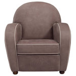 Salottitalia - Class Armchair, Gray - Classic armchair designed with  soft,  deep seat and fixed back support that provide great comfort, while  adding  personality to any room. The piping all around the edges give it a touch of timeless charm.