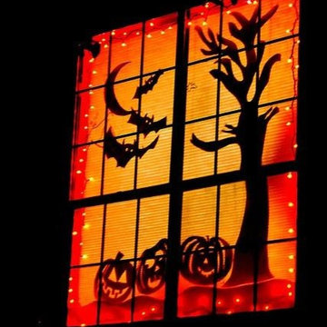 Halloween Window Silhouettes
