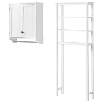 Dover Over Toilet Organizer, Open Shelving, Wall Mounted Storage Cabinet