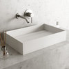 VIGO Montauk Grand Rectangular Matte StoneTM Vessel Bathroom Sink