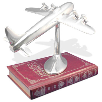 Bomber Desk Art Sculpture WWII Aircraft Polished Aluminum Model