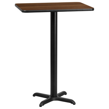 24"x30" Rectangular Laminate Table Top With 22"x22"Bar" Table Base