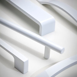 Atlas Housewares - High Gloss White - Cabinet And Drawer Handle Pulls