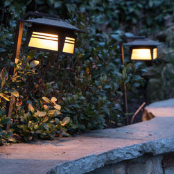 Canton, GA House Project Brass LED Path Light Fixtures - Path Lights