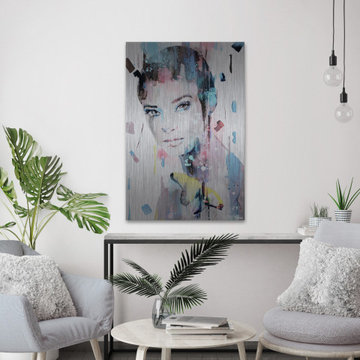 "Pretty Face" Painting Print on Brushed Aluminum