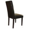 Villa Faux Leather Brown Dining Chairs, Set of 2