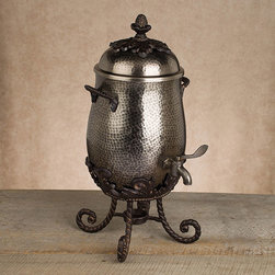 The GG Collection Antique Silver 1 Gallon Coffee Carafe - Serving Utensils