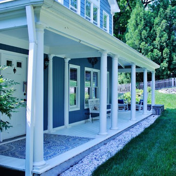 Hardie Plank lap siding, Cabin John, Maryland -Boothbay Blue