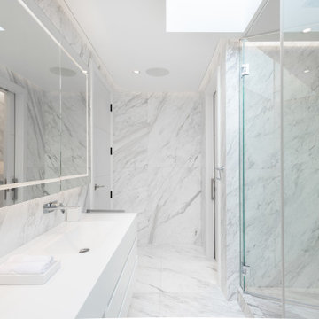 Dreamy Marble Enclosed Shower, with Stunning Skylight!  (Bathroom, Cranbrook Hou