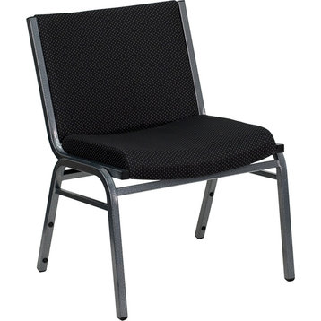 Hercules Series Capacity Big And Tall Extra Wide Black Fabric Stack Chair