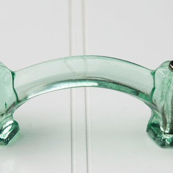 DEPRESSION GREEN GLASS DRAWER PULL - Cabinet And Drawer Handle Pulls