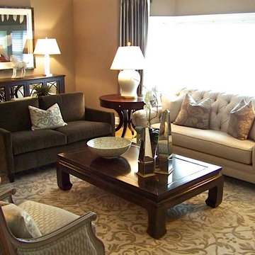 Transitional, Neutral Tones, Living Room