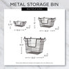 Metal Basket, Cool Gray Square,  Large 11x11x11