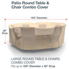 Budge All-Seasons Round Patio Table and Chairs Combo Cover Large (Nutmeg)