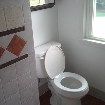 Master and main bathroom with imported Italian porcelin and granite tiles.