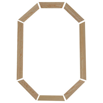 Trim Kit for Wood Stationary Octagon Windows, Elongated Size, Pine