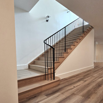 Project #119 | White Oak Staircase with Stacked Bullnose Detail