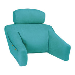 Feather and Down BedLounge, Regular Size, Teal Color, Microsuede Cover - Products