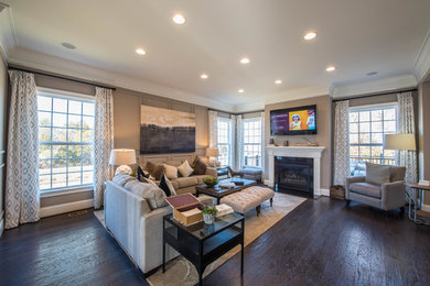Inspiration for a contemporary living room remodel in DC Metro