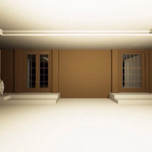 Design For Hall Has Two Stairs U step To Hall And From End Also Two Sta