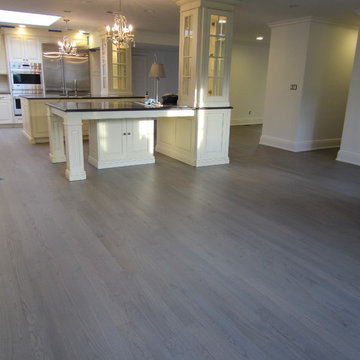 PORT WASHINGTON REFINISH: CUSTOM GREY STAIN & 3 COATS BONA NATURALE EXTRA MATTE