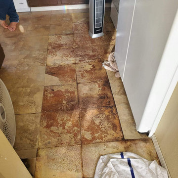 Water Damaged Apt Kitchen Floor Renovation