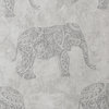 Moroccan Elephants Natural Wallpaper