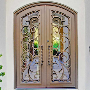 Barcelona Arched Iron Entry Door