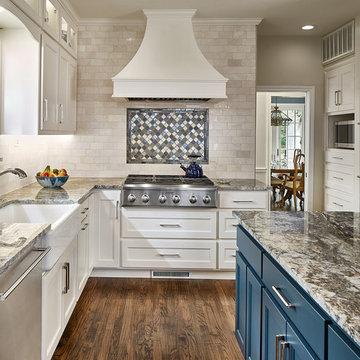 Traditional Kitchen with Impressive Wood Hood